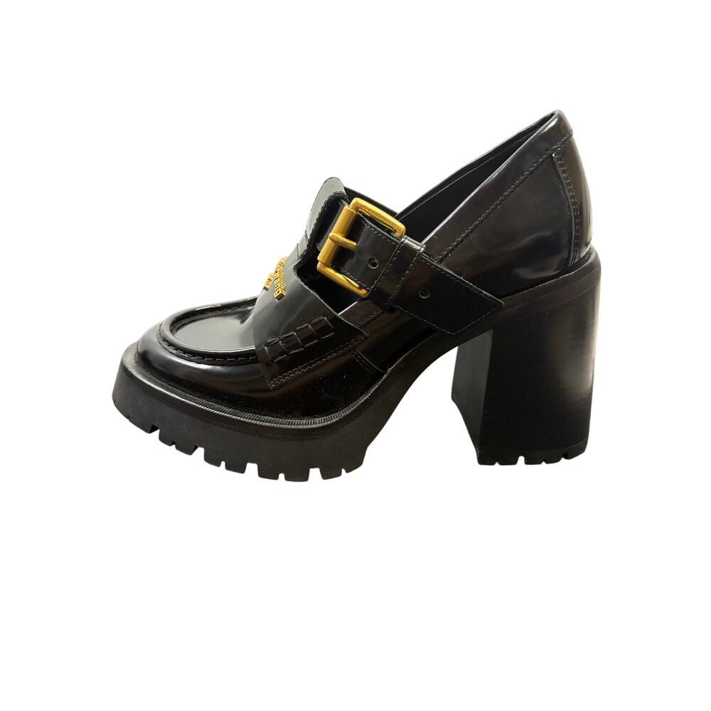 Alexander Wang Carter Platform Chunky Loafer Pump Leather Y2K Fall Statement 7.5 - Picture 6 of 14